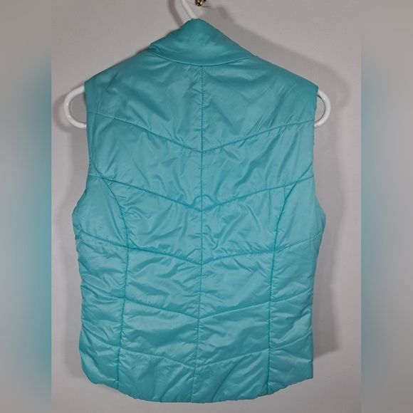 3/$15 Aeropostle Blue Zip Up Puff Vest Medium - Picture 6 of 8